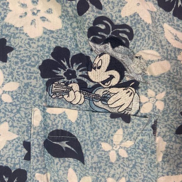 Y2K Mickey Unlimited Floral Print Button Up - Picture 2 of 4